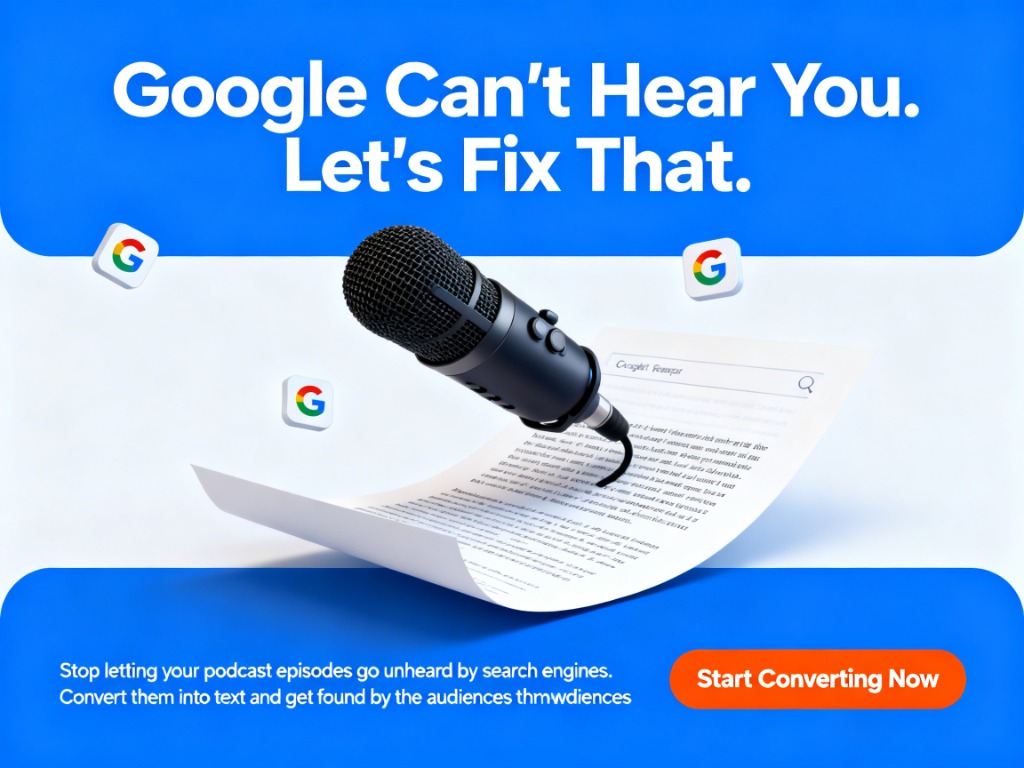 Google Can't Hear You graphic with a microphone